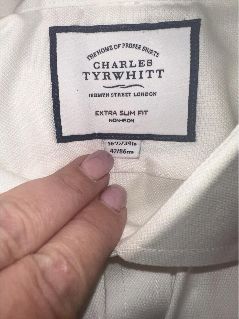 Lot of 6 Men's Dress Shirts Charles Tyrwhitt YSL Hugh & Crye Size 16.5 XL - Picture 4 of 8
